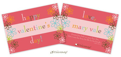 Little Lamb - Valentine's Day Exchange Cards (Flowery)